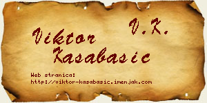 Viktor Kasabašić vizit kartica